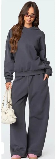 Fleece Hoodie Casual Sports Two - piece Set - The Stargroup Stores