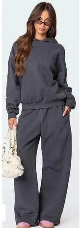 Fleece Hoodie Casual Sports Two - piece Set - The Stargroup Stores
